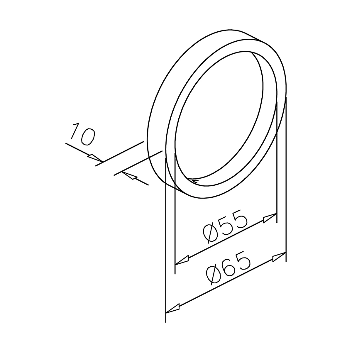 Griffmuschel für Glastür, selbstklebend, 470103000xx