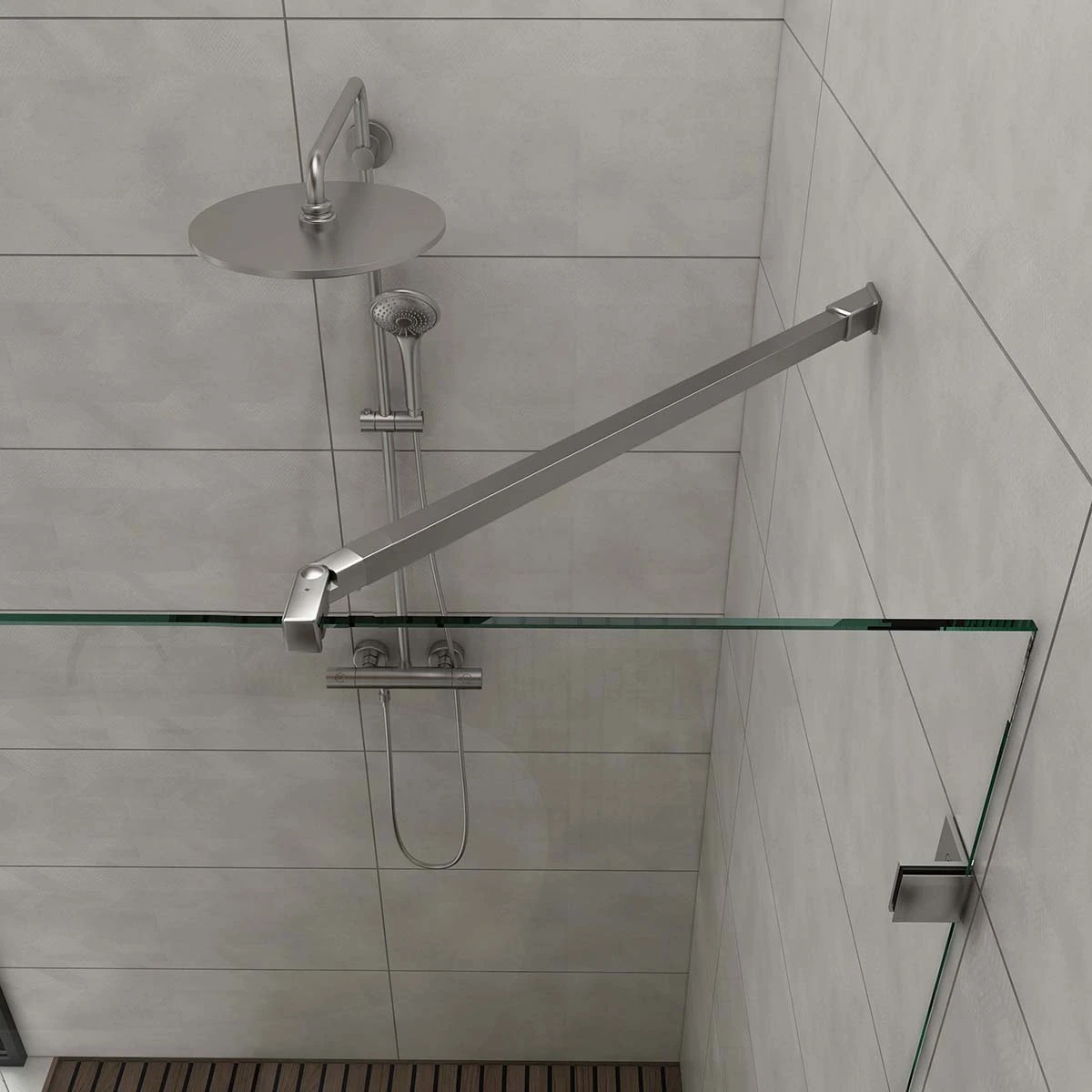 Stabilisierungsstangen Set für Duschen zur Wandmontage 45°, 296417020xx