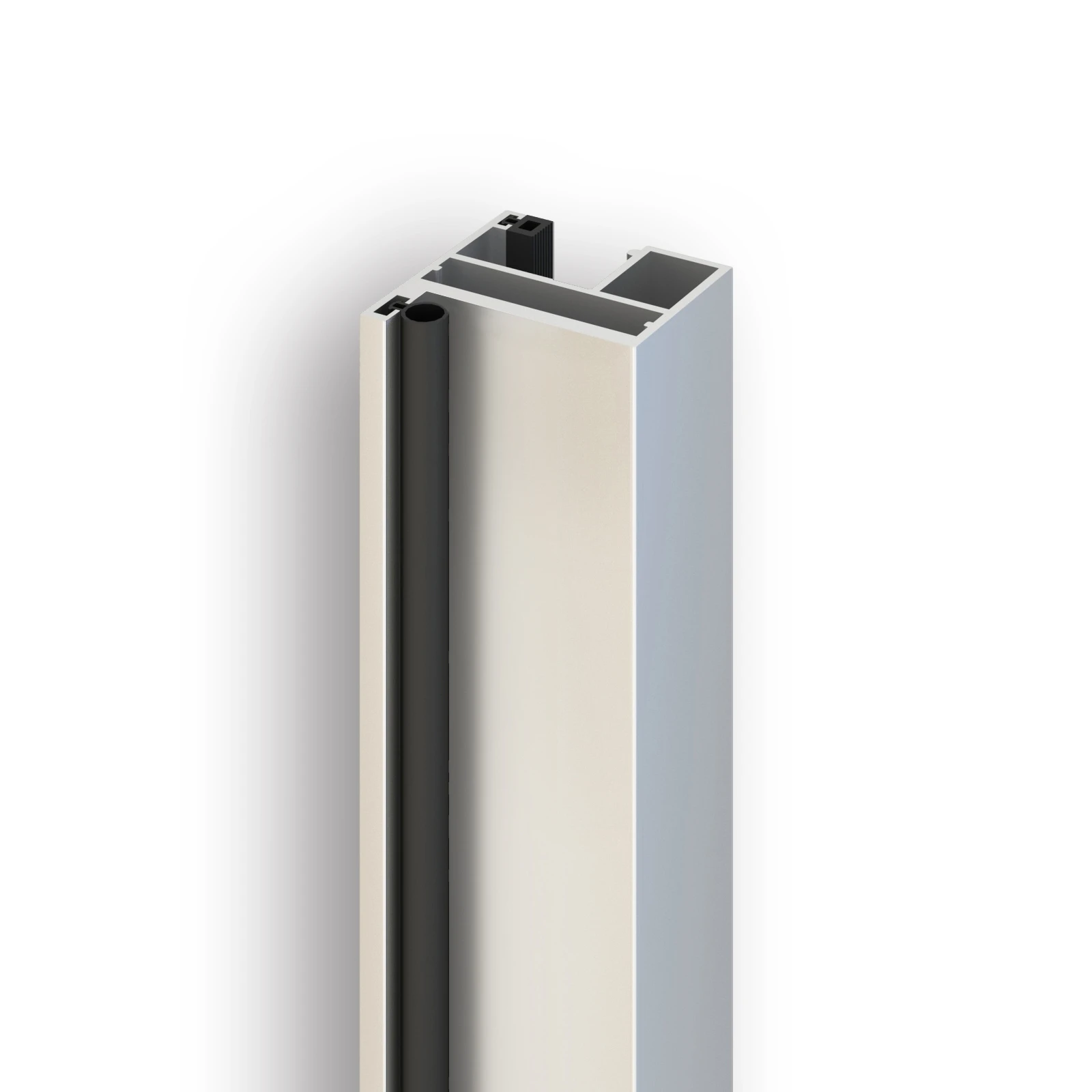 Aluminium Zargenprofil mit Dichtungen, 5500 mm, 77495252xxx-xx