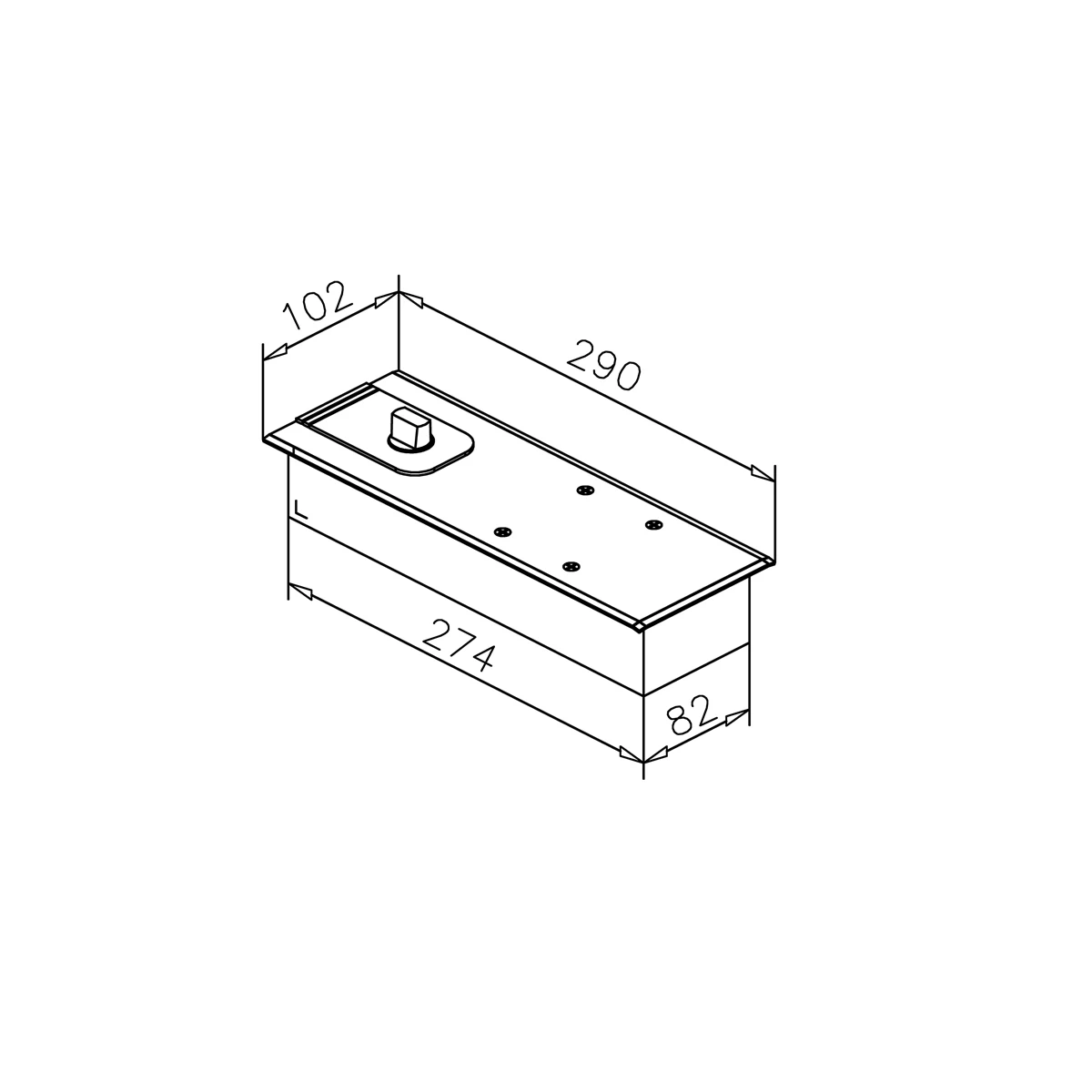 Bodentürschließer mit hydraulischer Technologie, 77450101000-xx