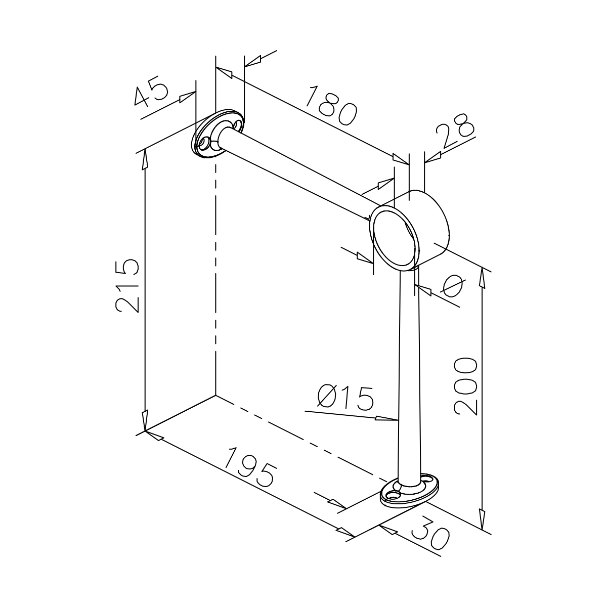 Fußlaufstütze, 77110104xxx-xx