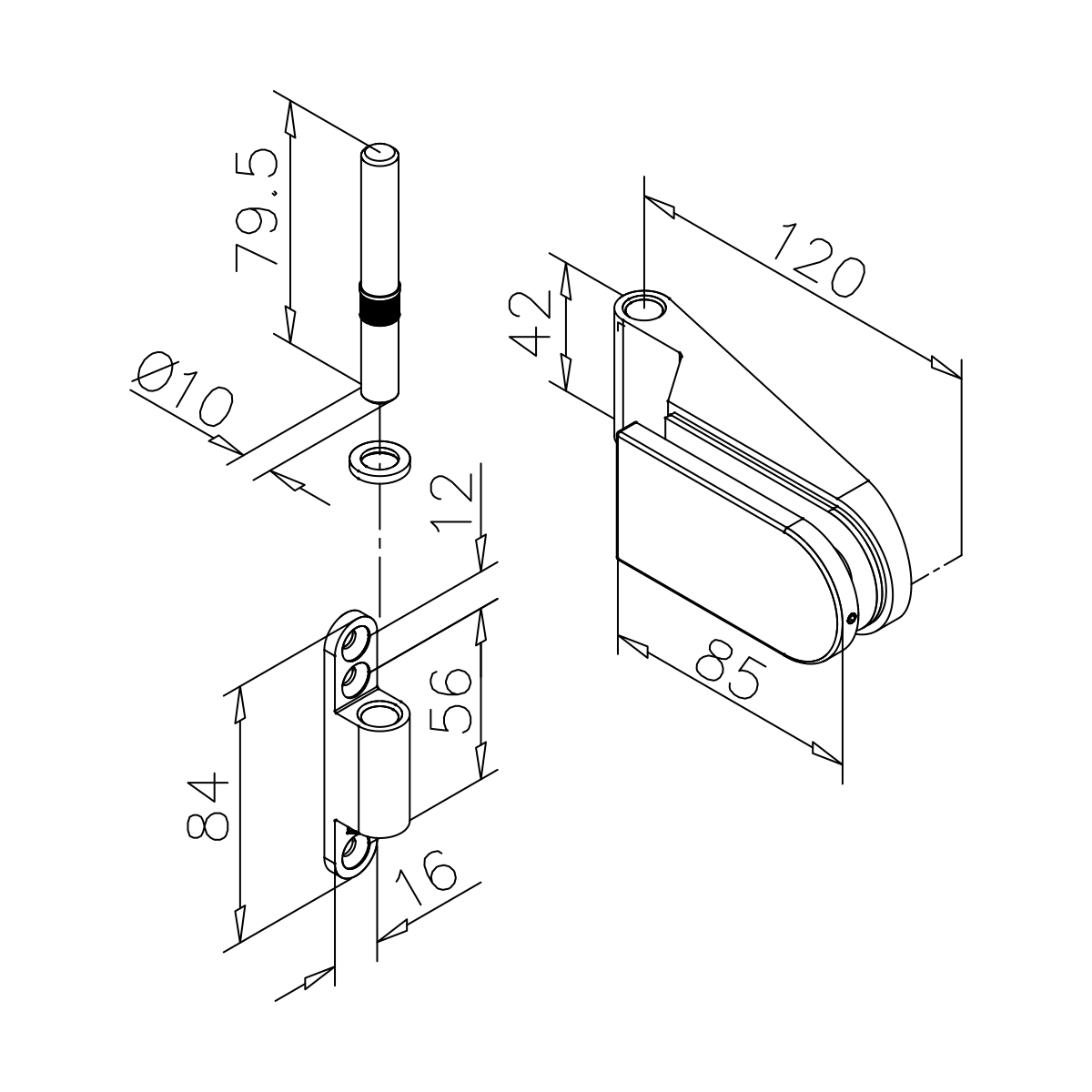 Glastürscharnier, 452250000xx