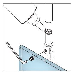 Glashalter für Rohr Ø 19,0 mm, Deckenmontage, 77400837019-xx