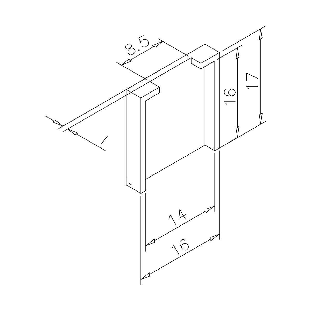 Endkappe für Bodenanschlussprofil, 2 Stück, 77197040114-xx