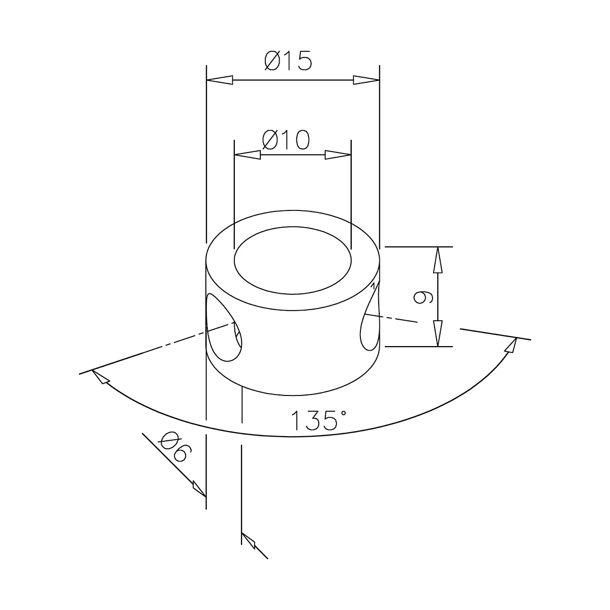 Adapter für Eckstütze 45°, xx0693xxxxx