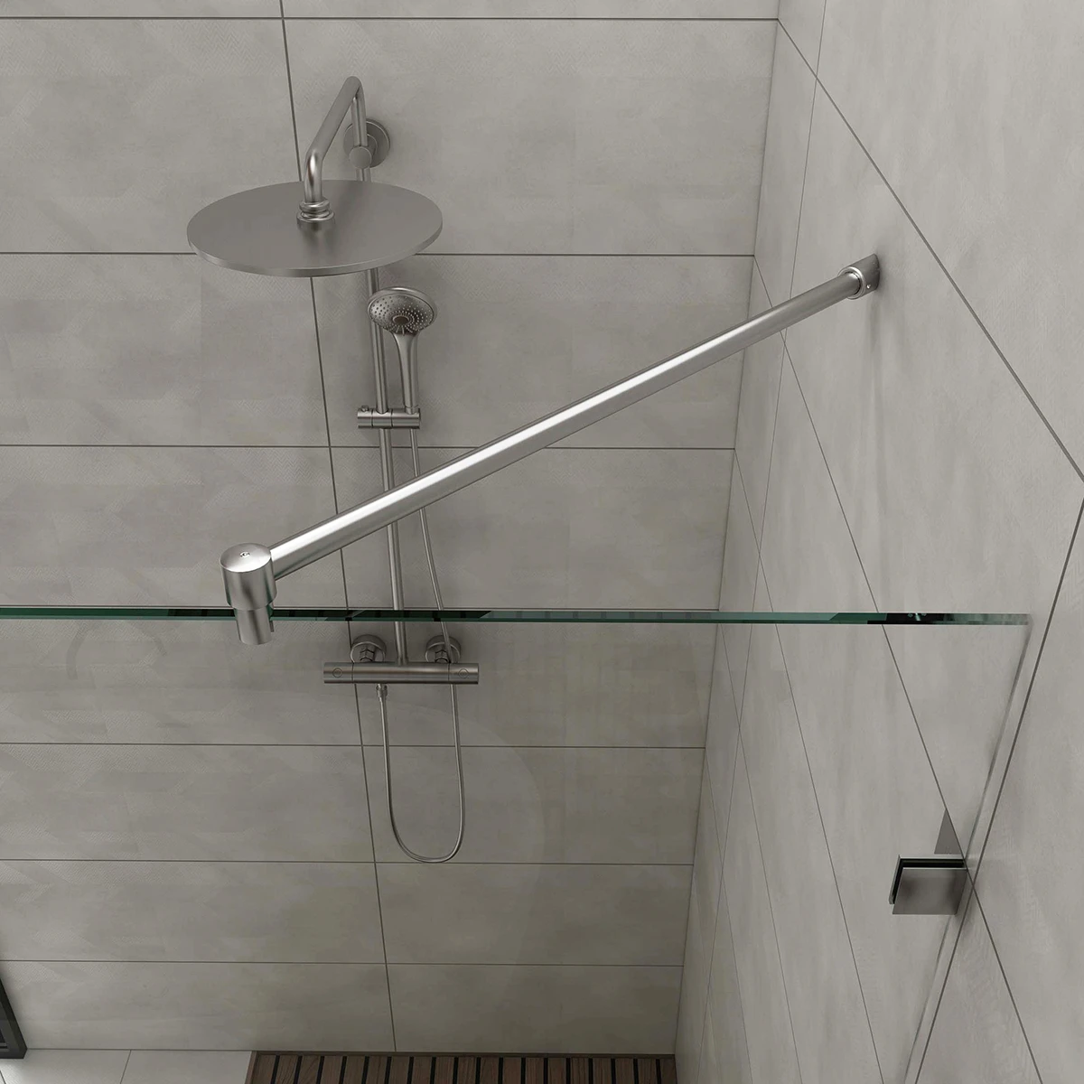 Halterung für Dusche - Wandmontage 45°, 296017019xx