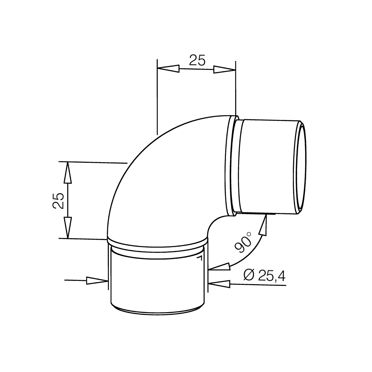Rohrverbinder 90°, 110301xxxxx