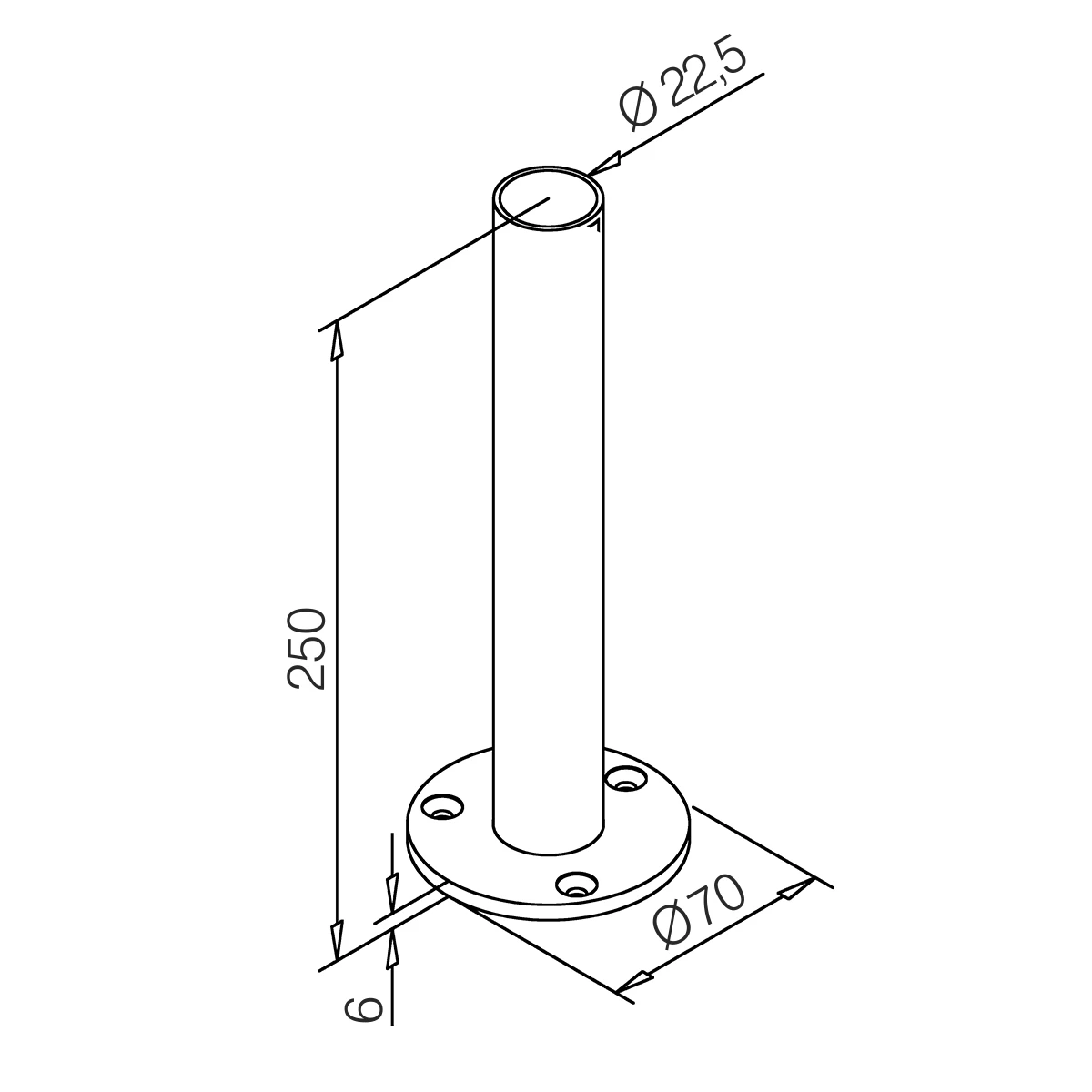Innenrohr mit Flansch, 1209xxxxx00