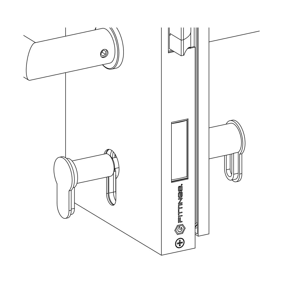 Blindzylinder für Glastürschloss, 7745271093000