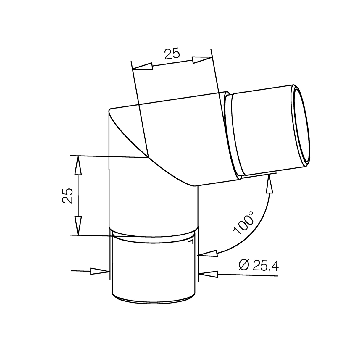 Rohrverbinder 80°, 110312xxxxx