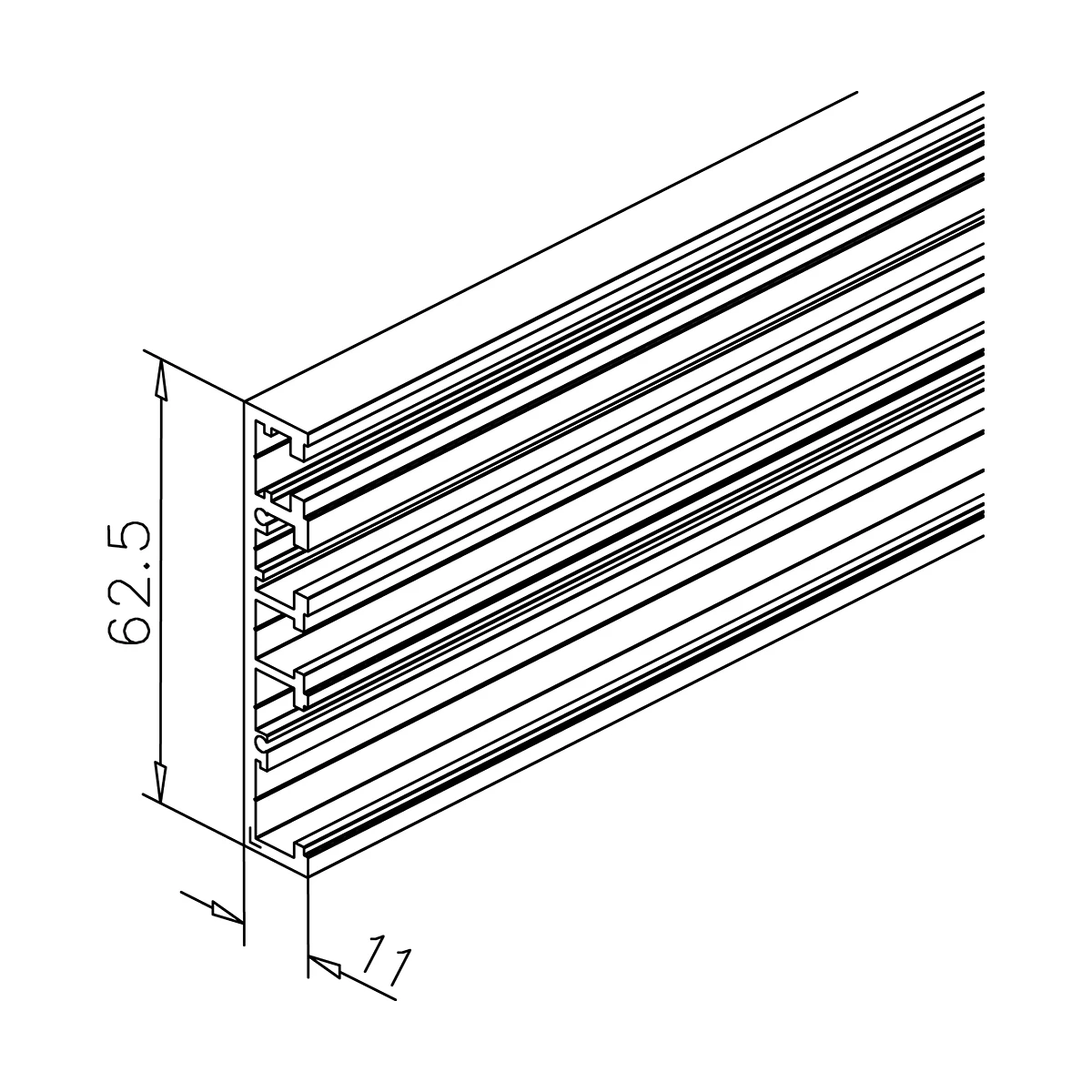 Profil für Ganzglasmontage, 461740xxx46