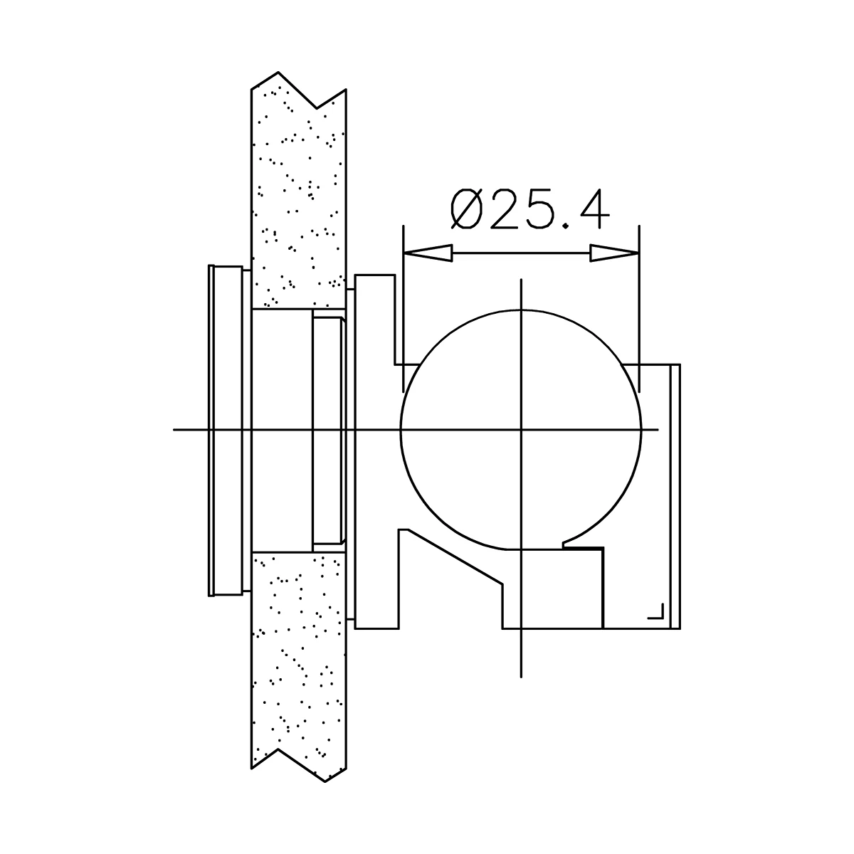 Laufrohrhalter für Glas-Montage, 466116000xx