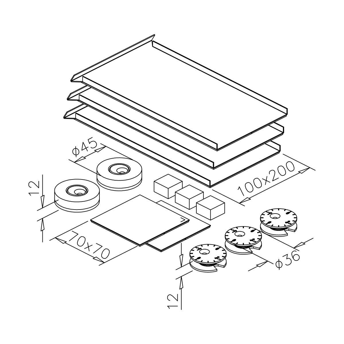 Profi Spiegelbefestigung mit Haftmagneten, 774851