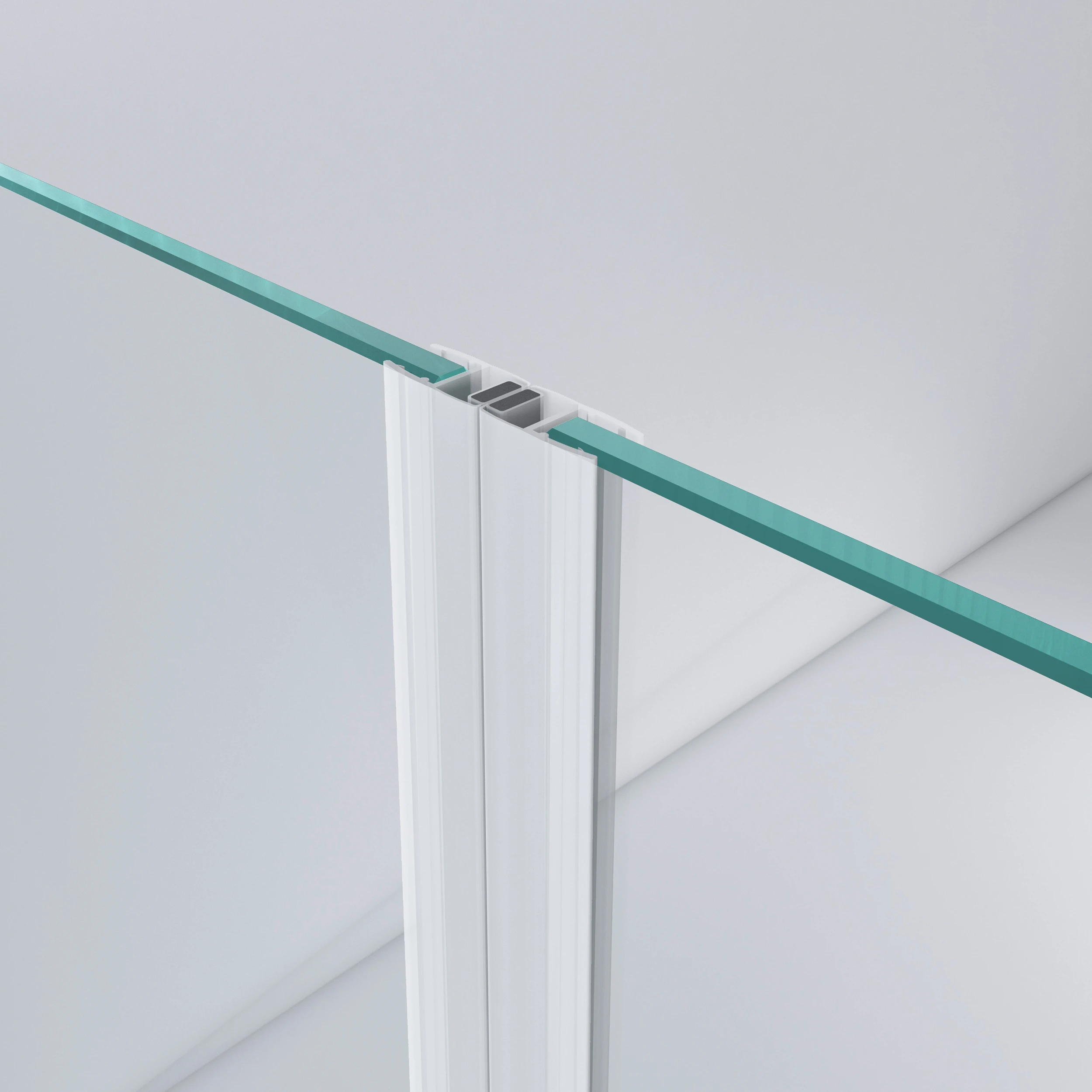 Magnetschließleiste 180° für Glastür, 194040180xx