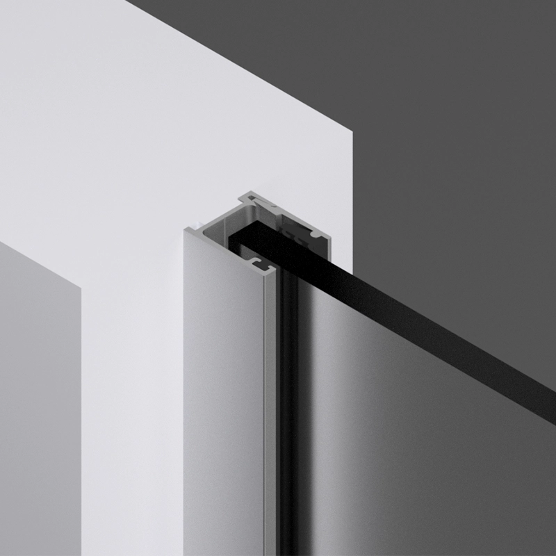 Aluminiumprofil mit Glas für die Wandmontage