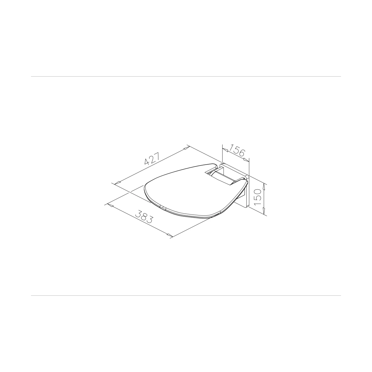 Duschklappsitz zur Wandmontage, 77500005000-xx