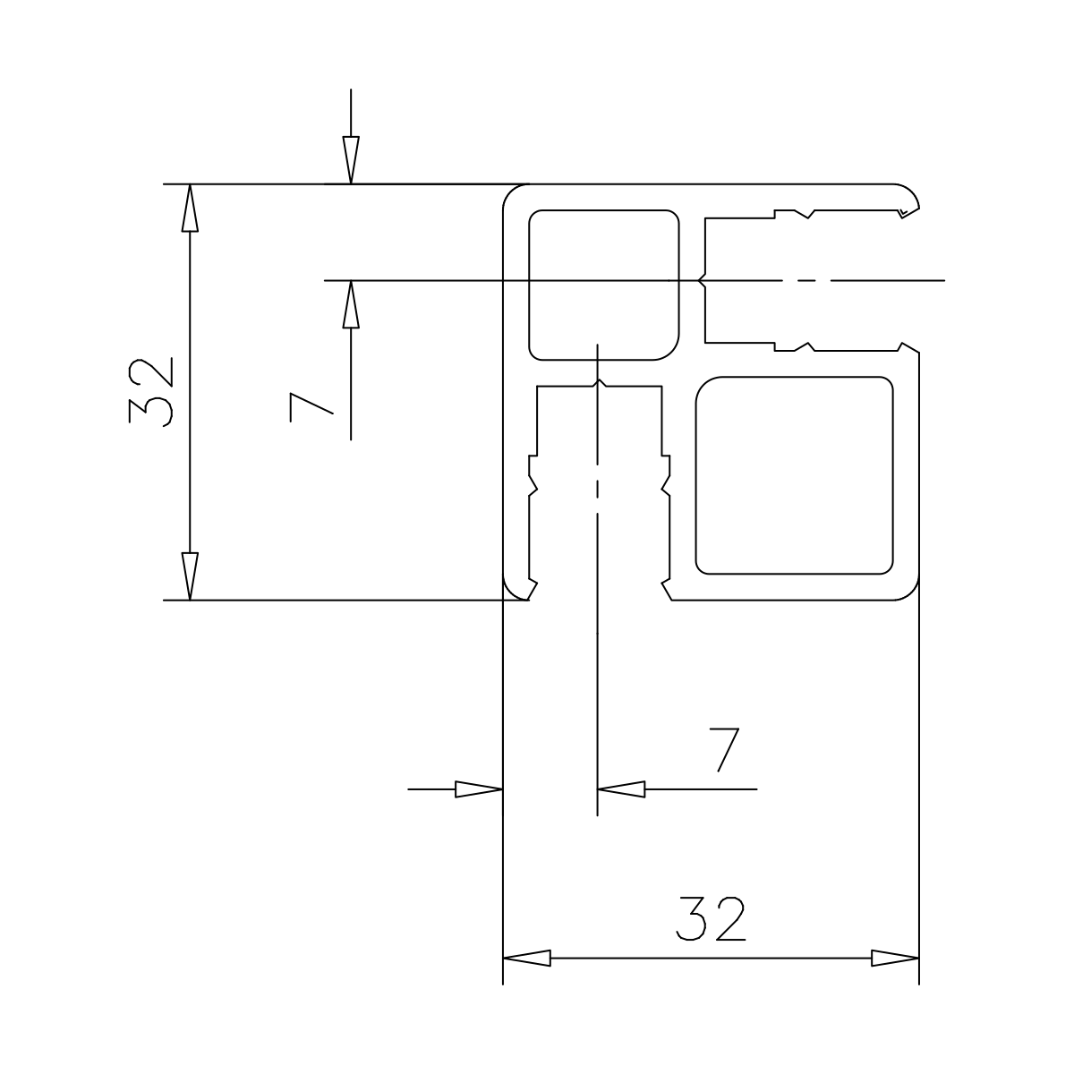 Freistehendes Duschprofil für Walk In Dusche, 7740320270-xx