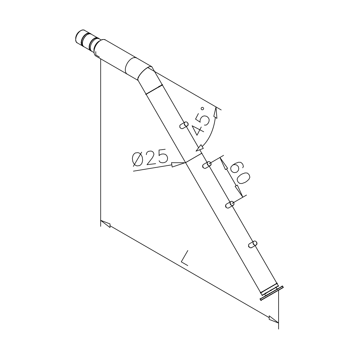 Konsole schräg für Kleiderbügel, 287530025xx