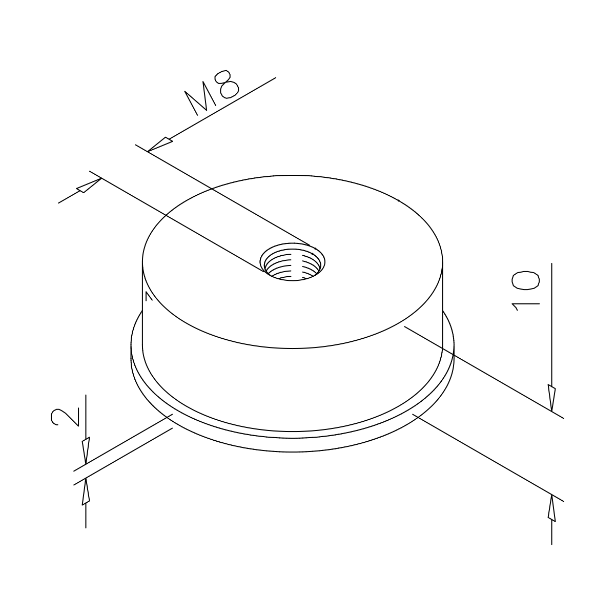 Kunststoff-Endkappe mit Gewinde, 180101xxx00