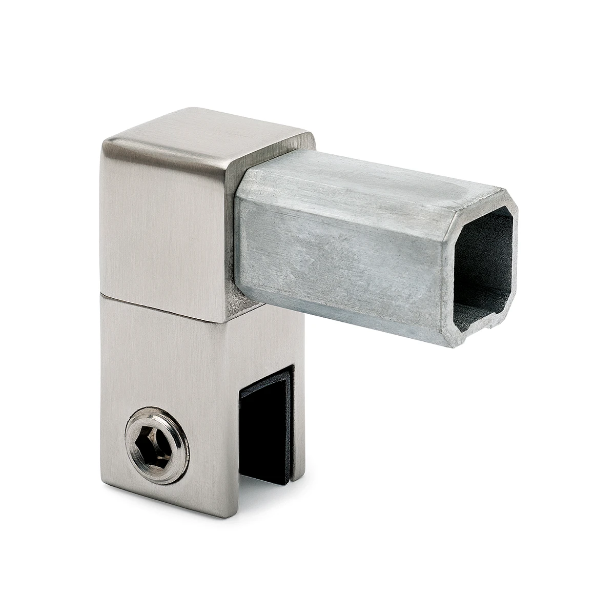 Glashalter geschlossen für Vierkantrohr 20 x 20 mm, 400836420xx