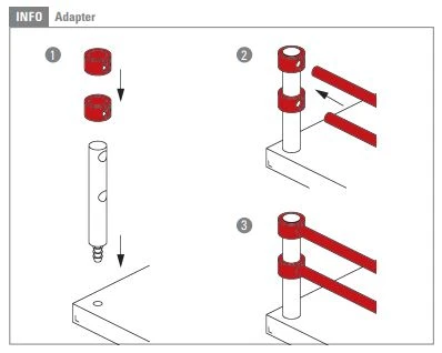 Adapter für Eckstütze 45°, xx0693xxxxx