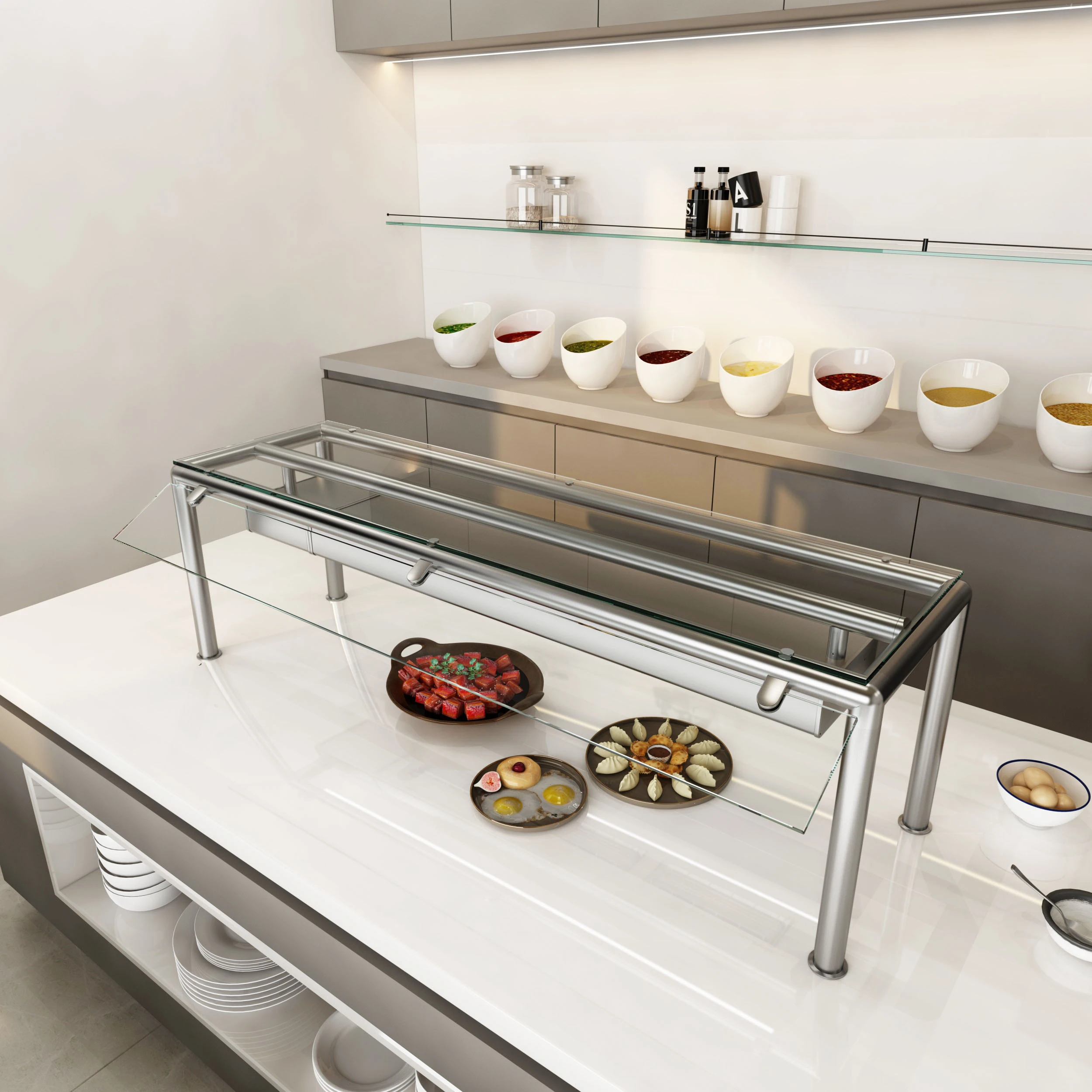 Wärmebrücke für Hustenschutzsysteme in der Gastronomie, 772075