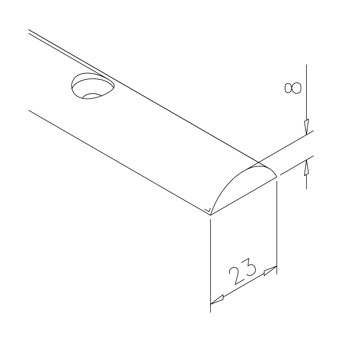 Führungsschiene halbrund gelocht, 461920xxx12