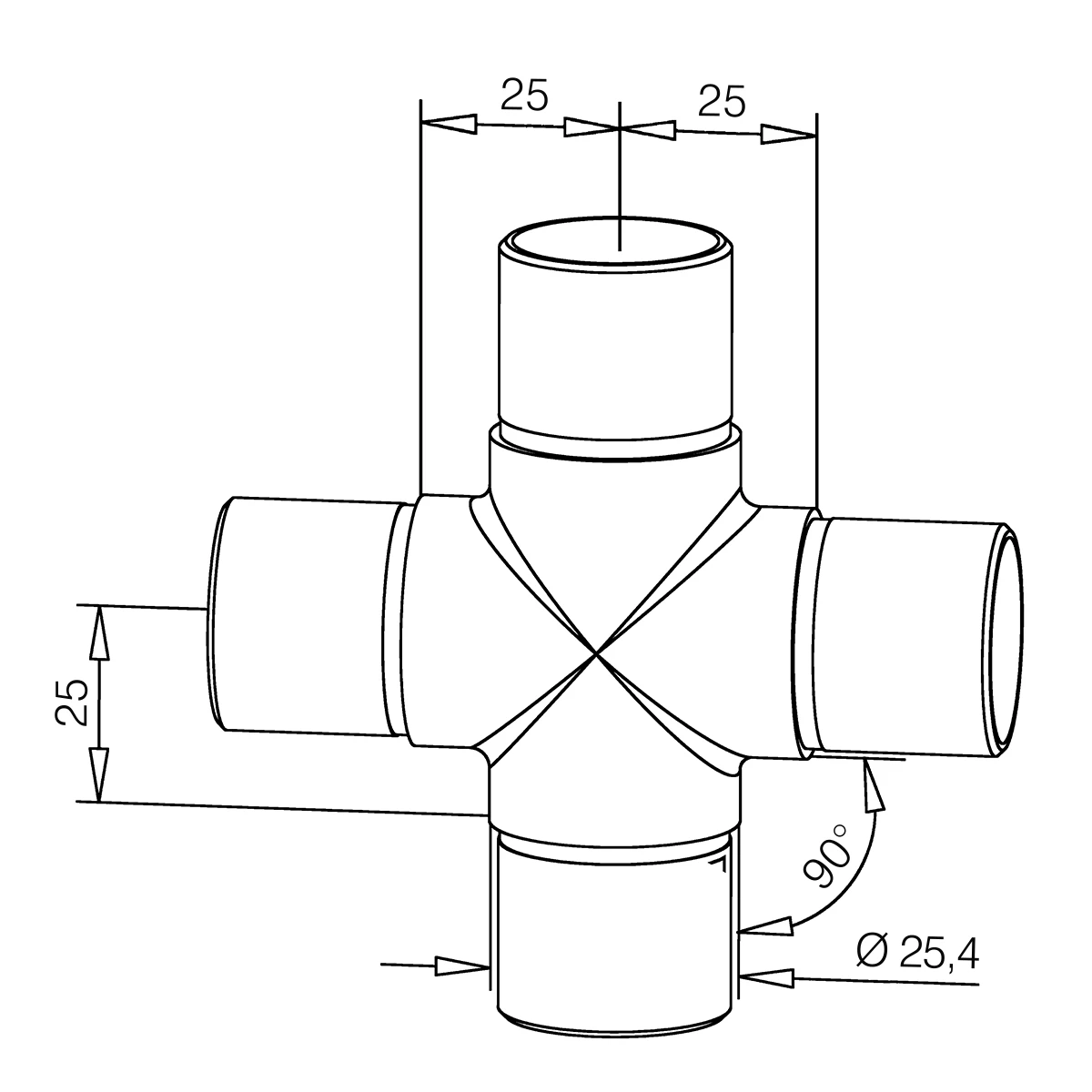 Rohrverbinder Kreuz, 110309xxxxx