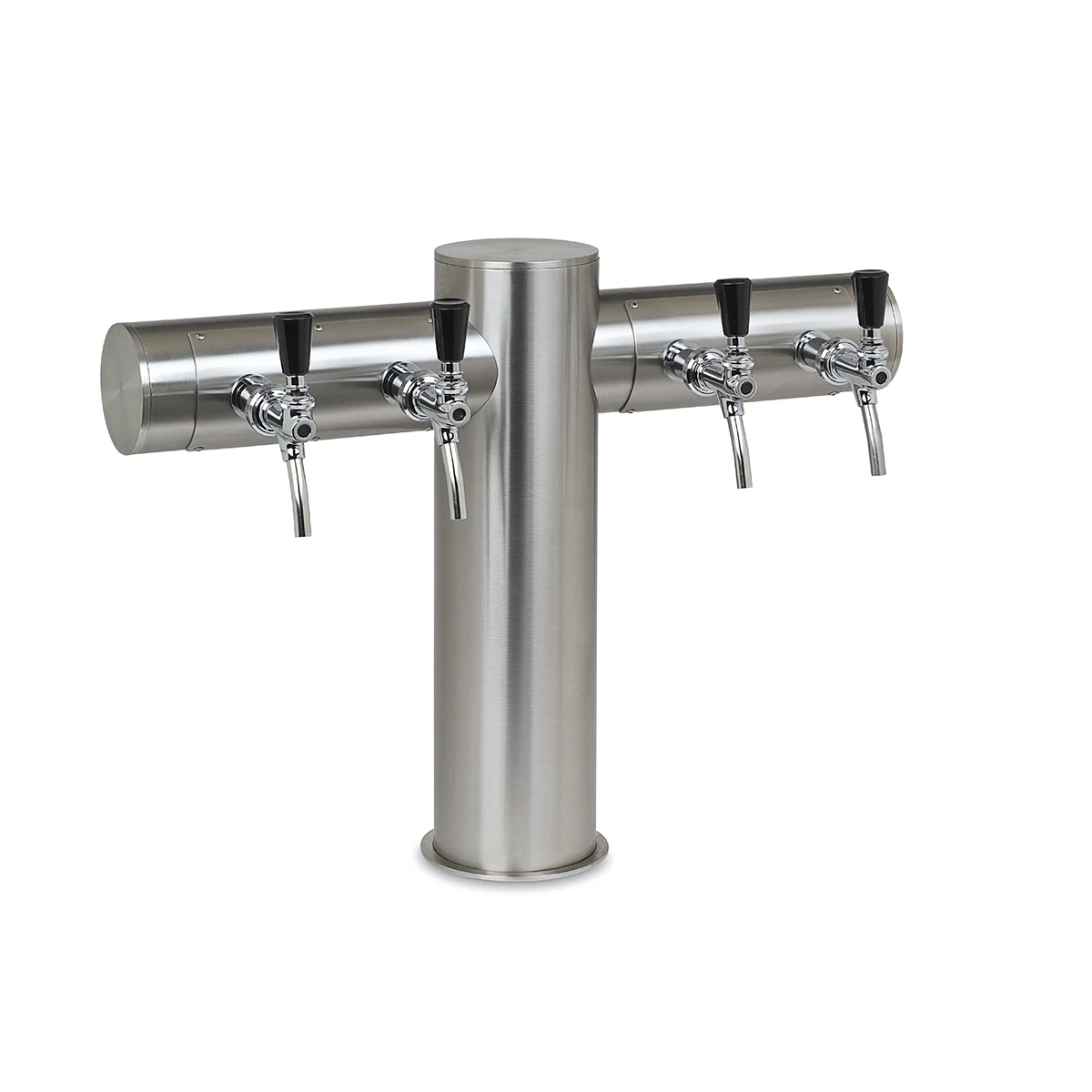 Schanksäule in Edelstahl der Modelllinie 180 mit 4 Zapfhähnen