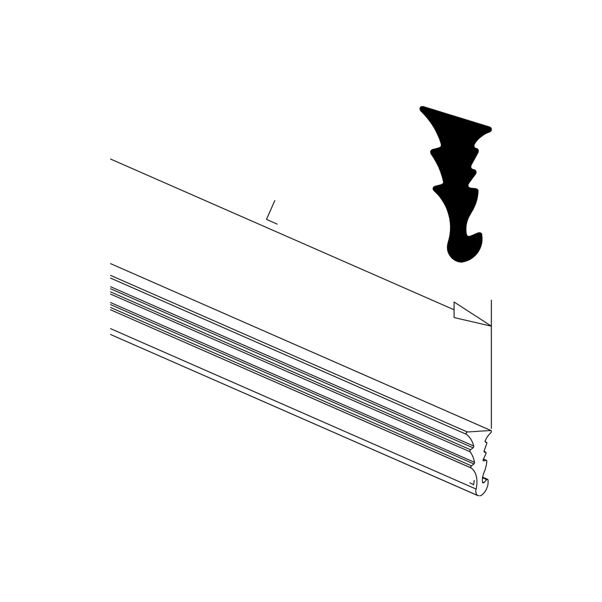 Verglasungsdichtung, 197030xxx00