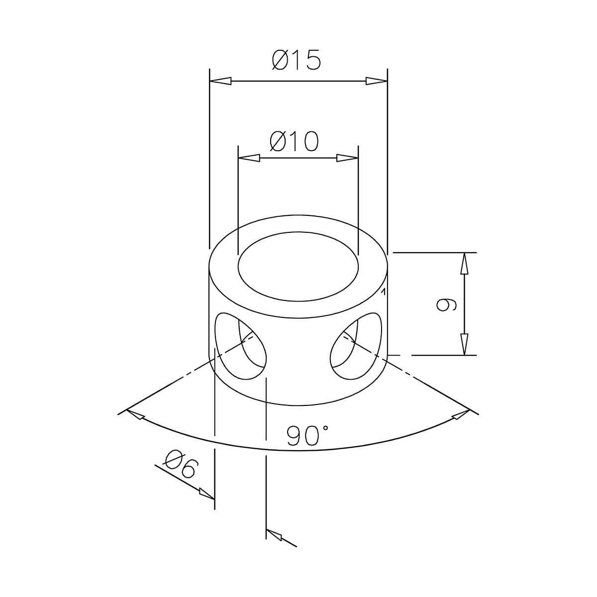 Adapter für Eckstütze 90°, xx0692xxxxx
