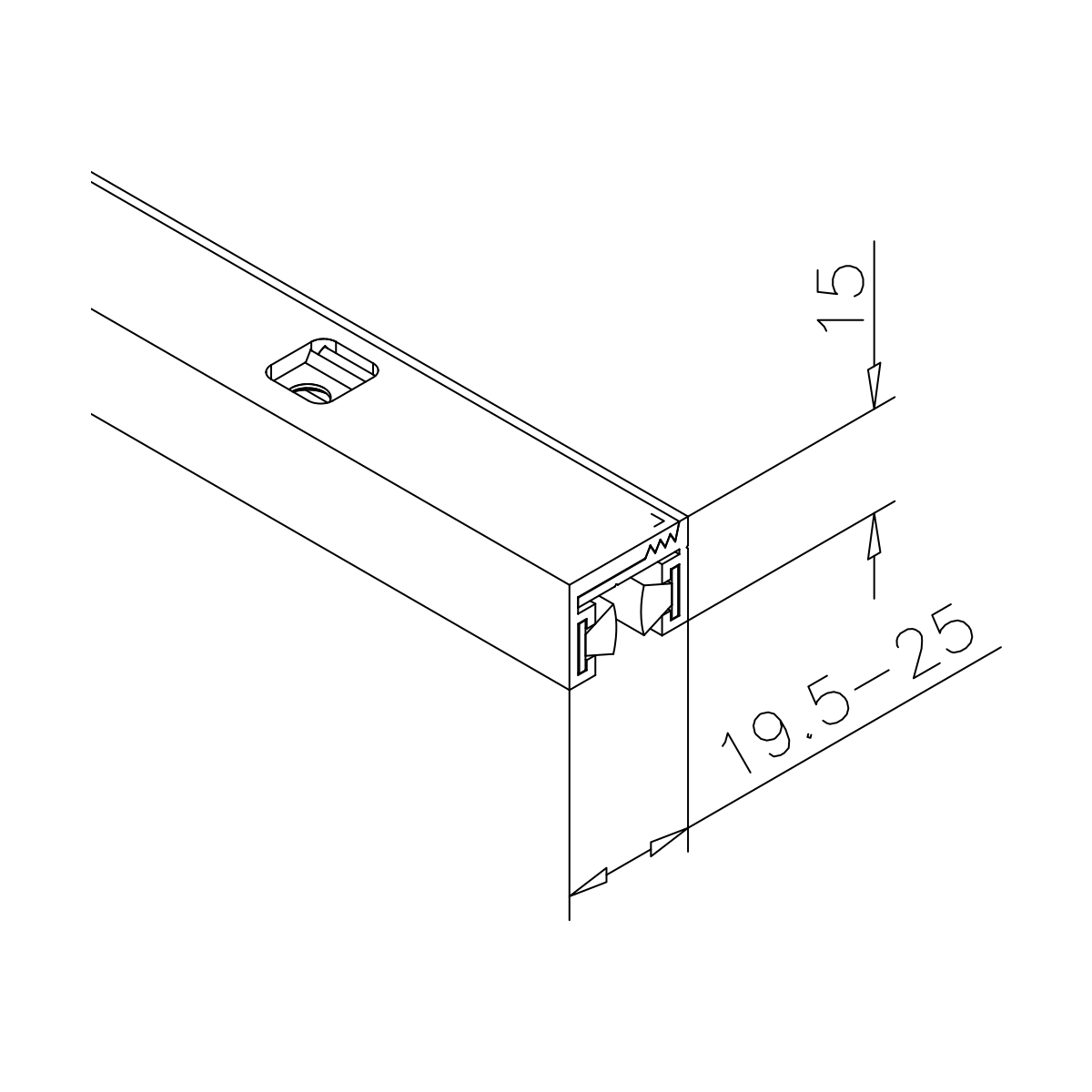 Deckenprofil justierbar, 461910xxx46