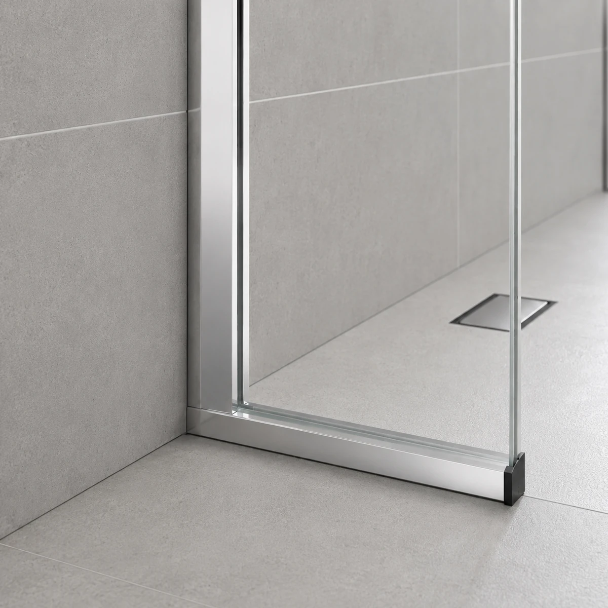 Bodenanschlussprofil für Walk-In-Dusche aus Aluminium, 77493114220-xx