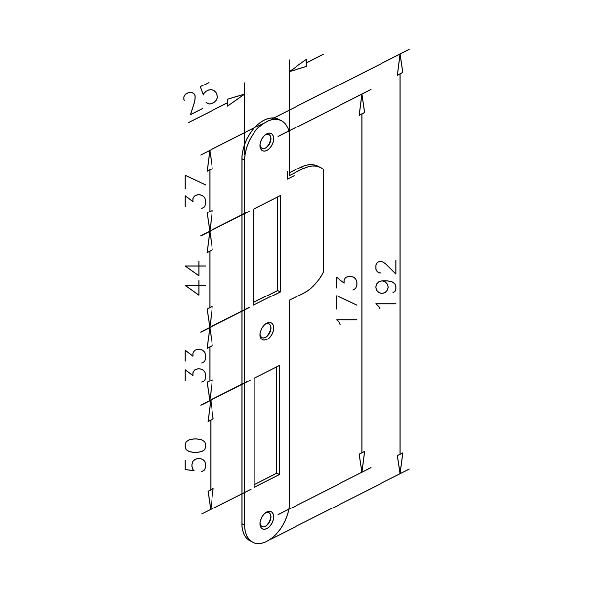 Schließblech flach, 7745249900012