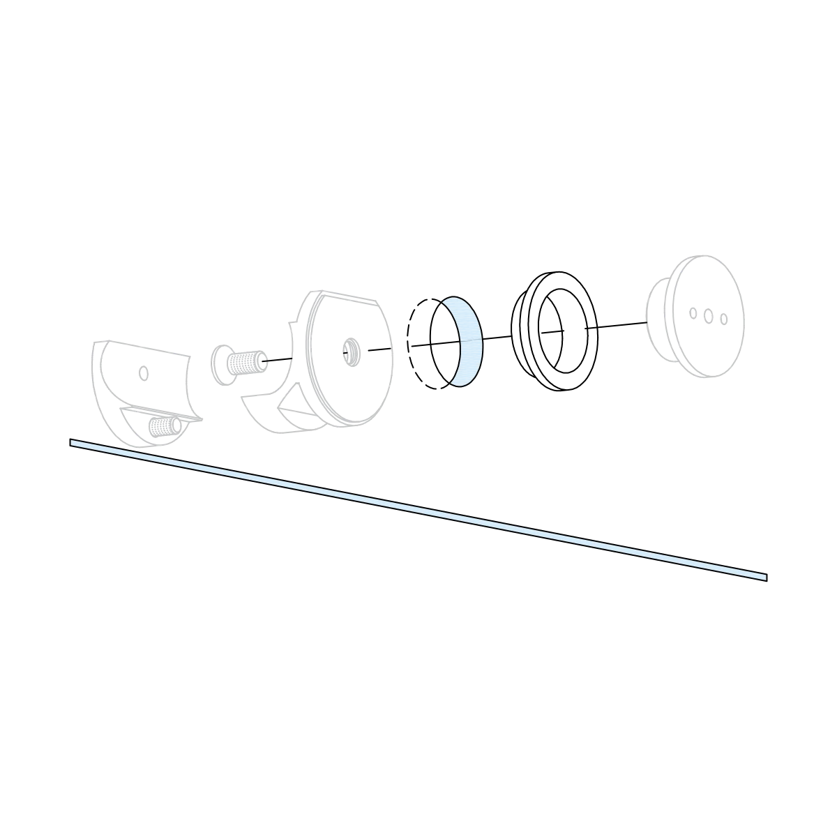 Kunststoffhülse für Laufrohrhalter, 8 mm Glas, 7719505803500
