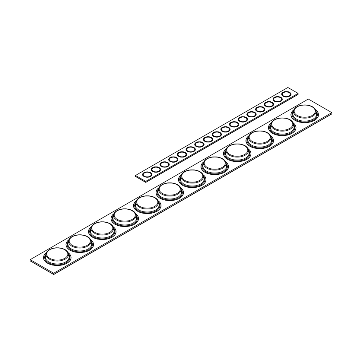 Glasplattenauflage-Set für Spiegel-Profil, 7719609961900