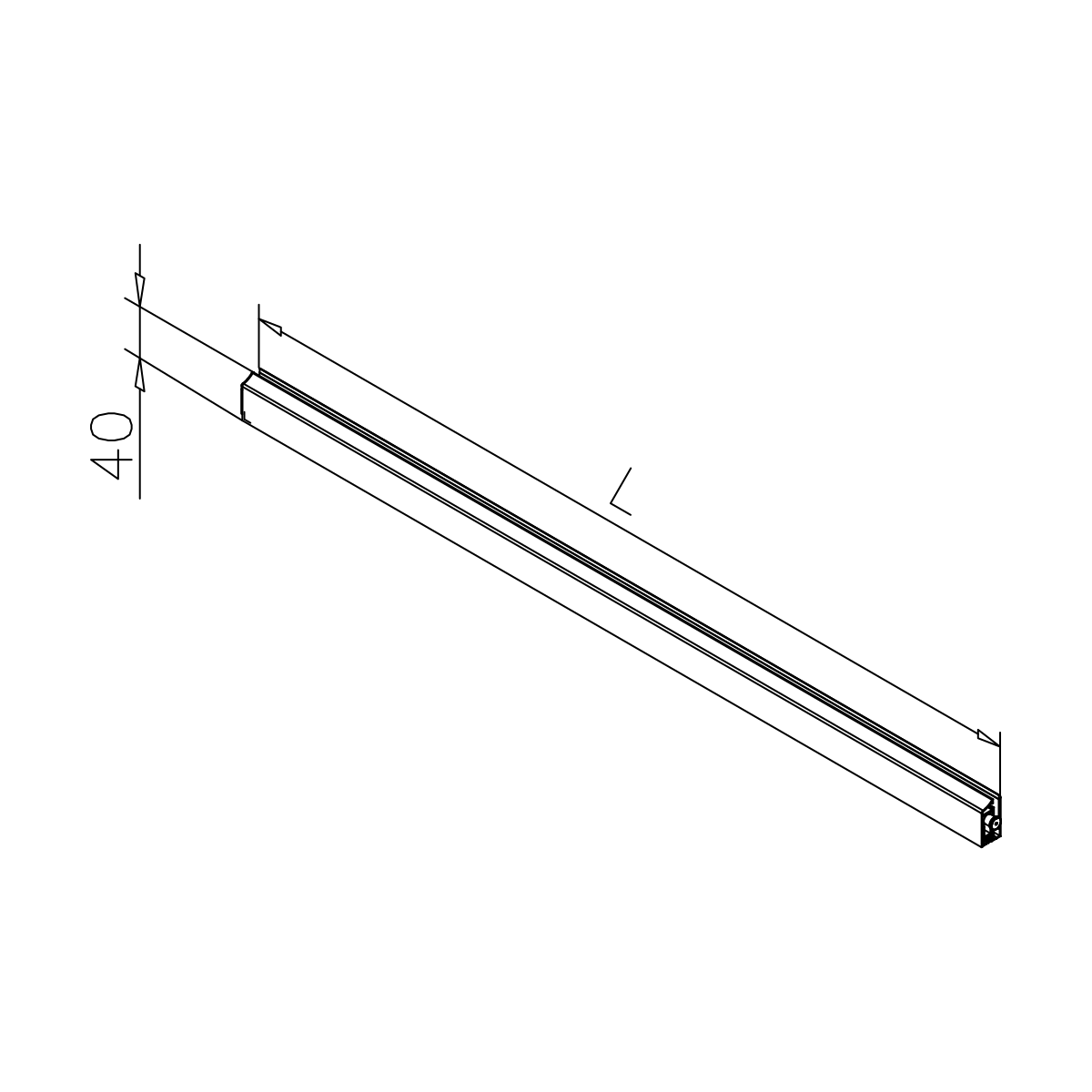 Selbstklebende Absenkdichtung für Glastüren, 550x00xxxxx