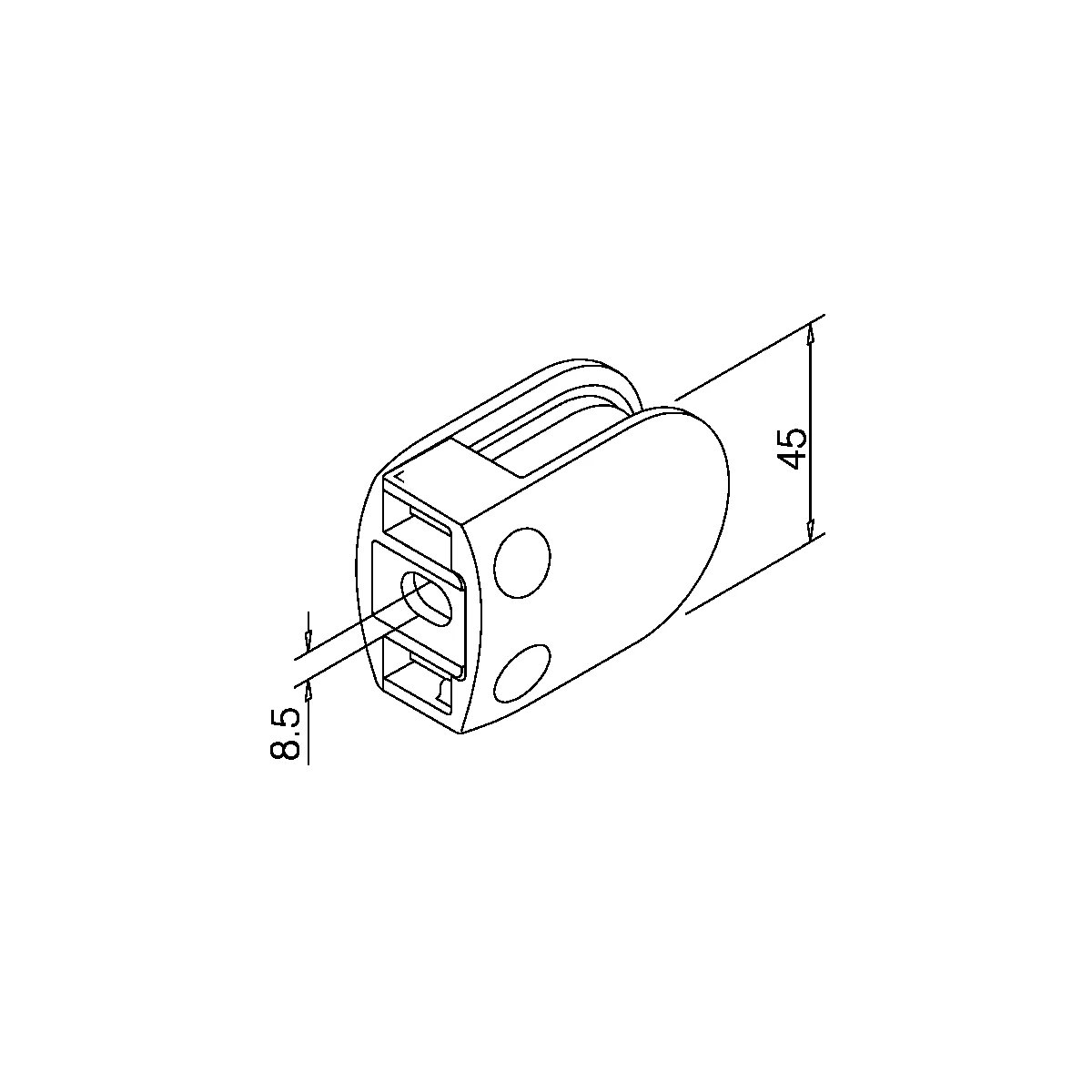 Glashalter Wandmontage, 122800xxx12