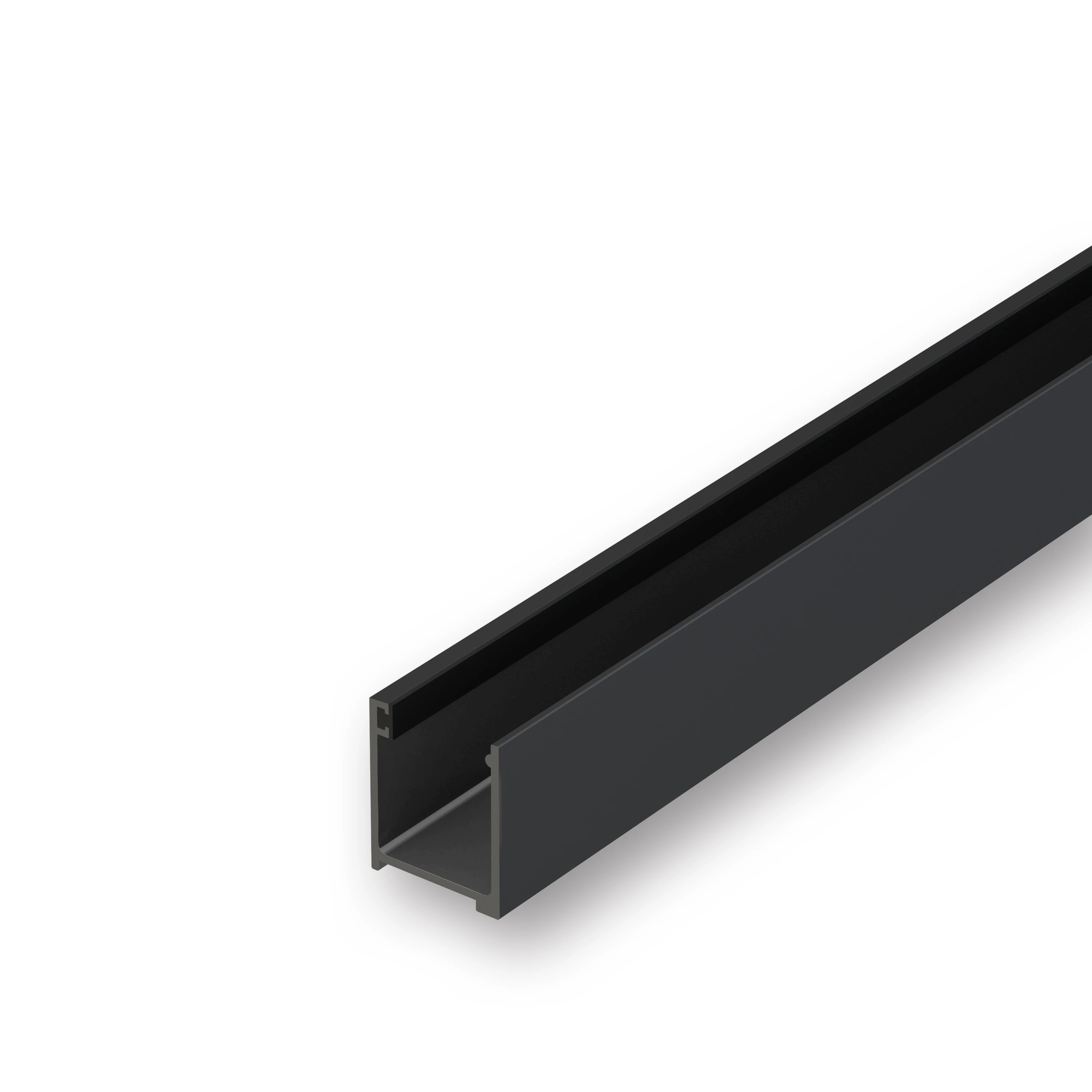 Aluminium U-Profil für Glastrennwände inkl. Dichtung, 77491xxxxxx-xx