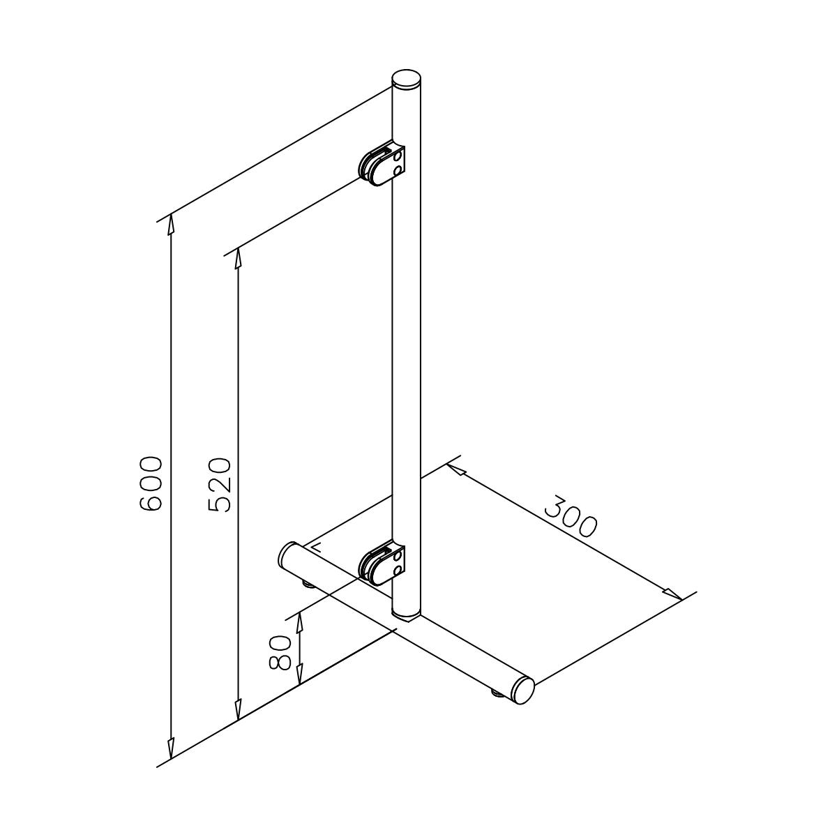 Mobiler Hygieneschutzpfosten, 20169x025xx