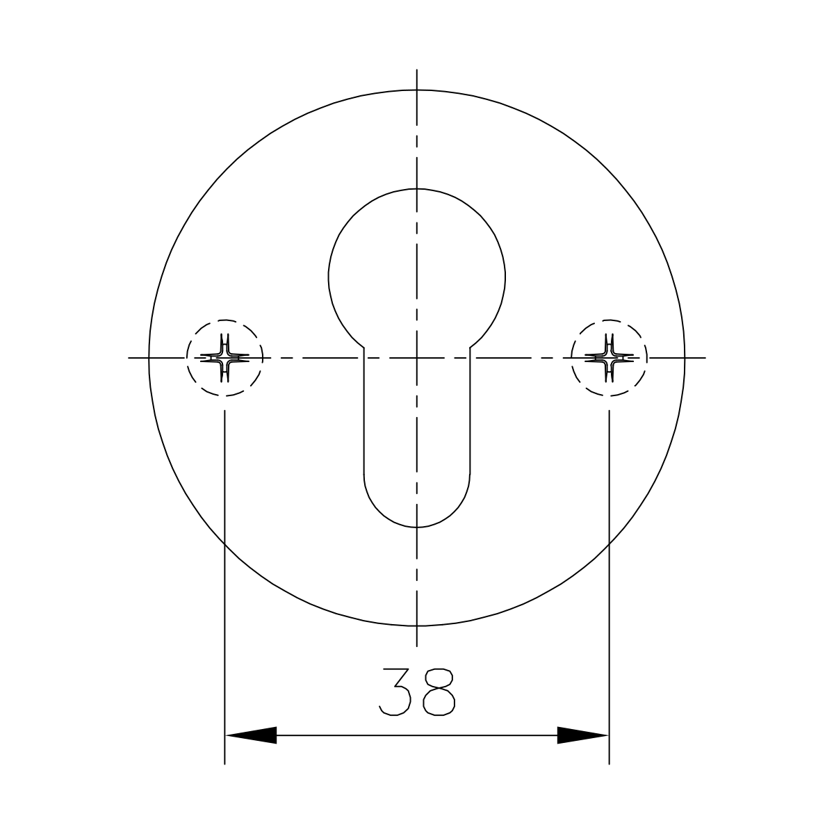 Rosette für Profilzylinder, 77452410050-xx