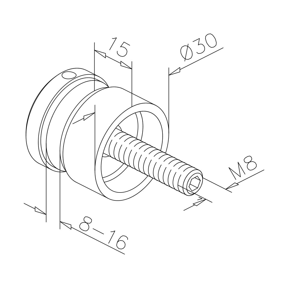 Glasbefestigungsadapter, xx0746xxxxx