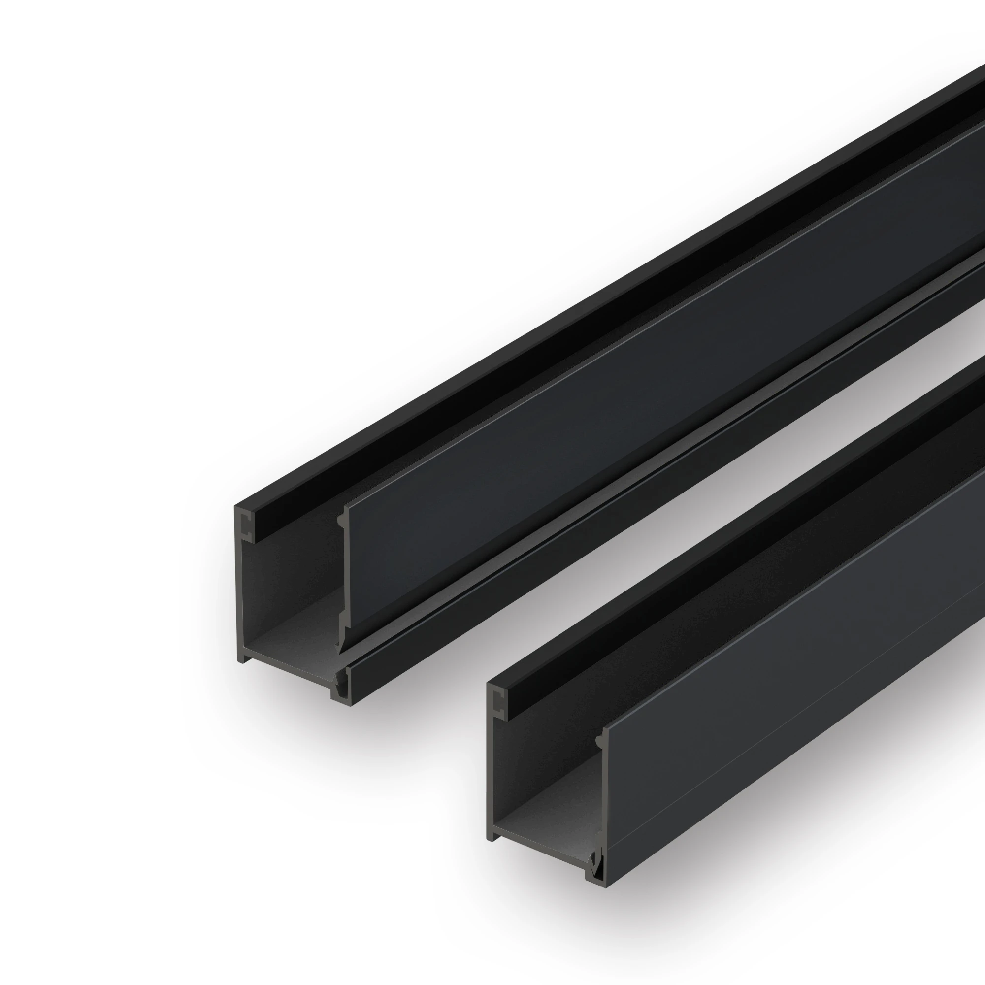 Aluminium U-Profil zweiteilig für Glastrennwände & Zargentüren, 77492xxxx00-xx