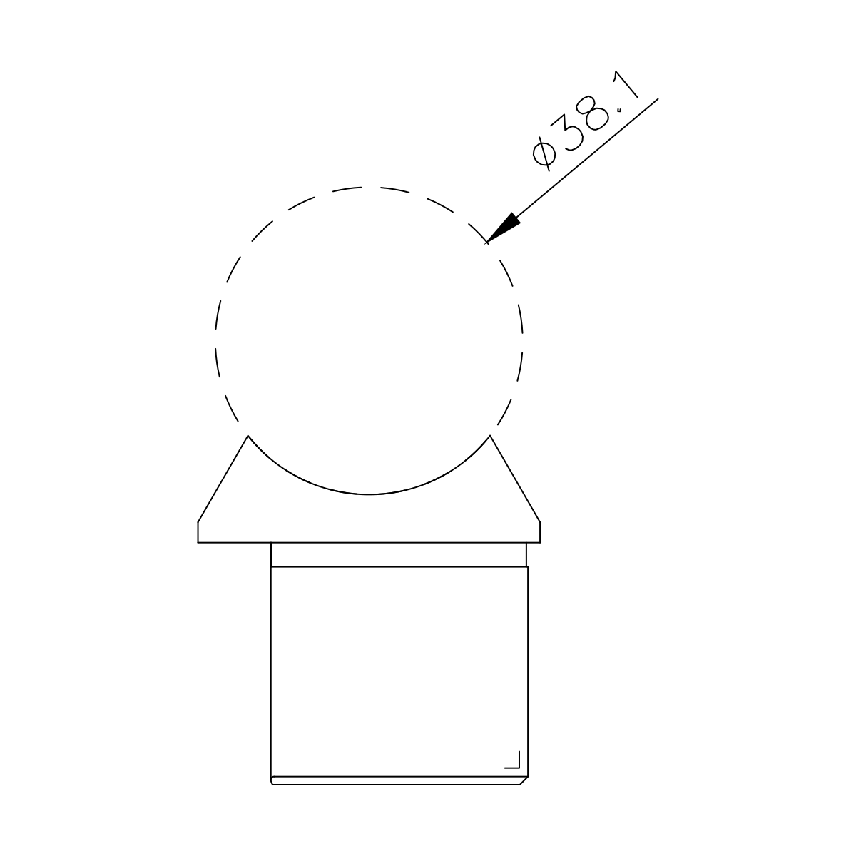 Rohradapter für Rohr Ø 42,4 mm, 77110728042