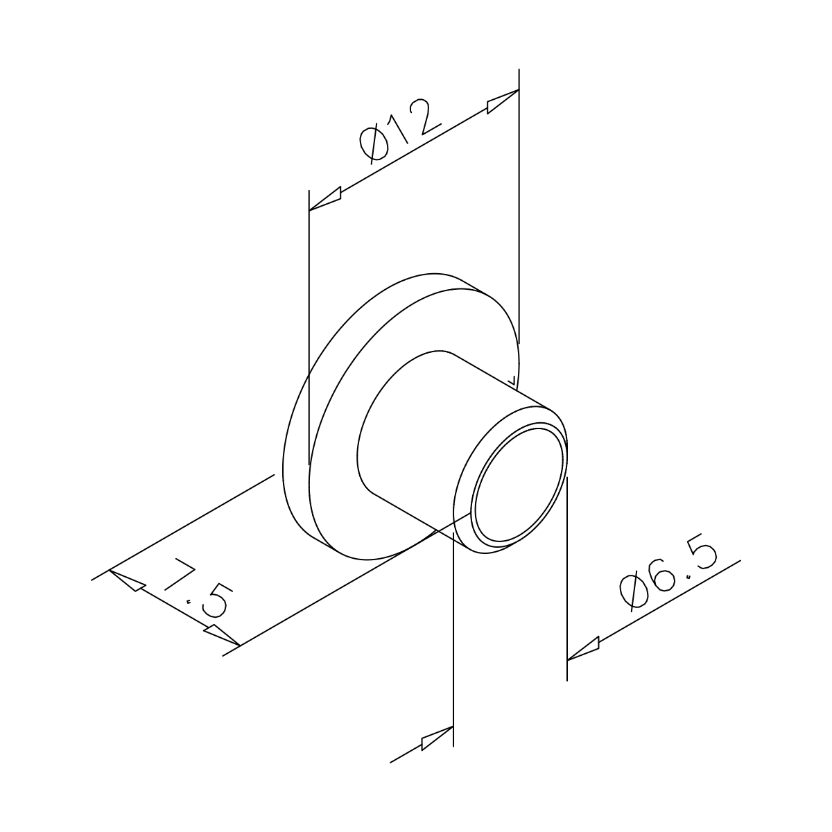 Schutzhülse für Glas-/Spiegelmontage, 7748531000800