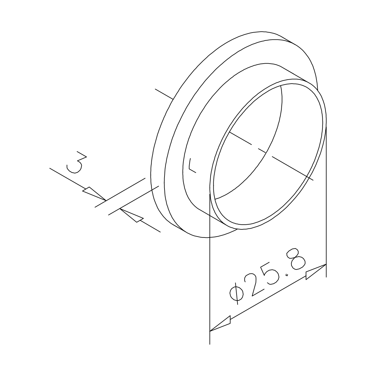 Kunststoffhülse für Laufrohrhalter, 8 mm Glas, 7719505803500