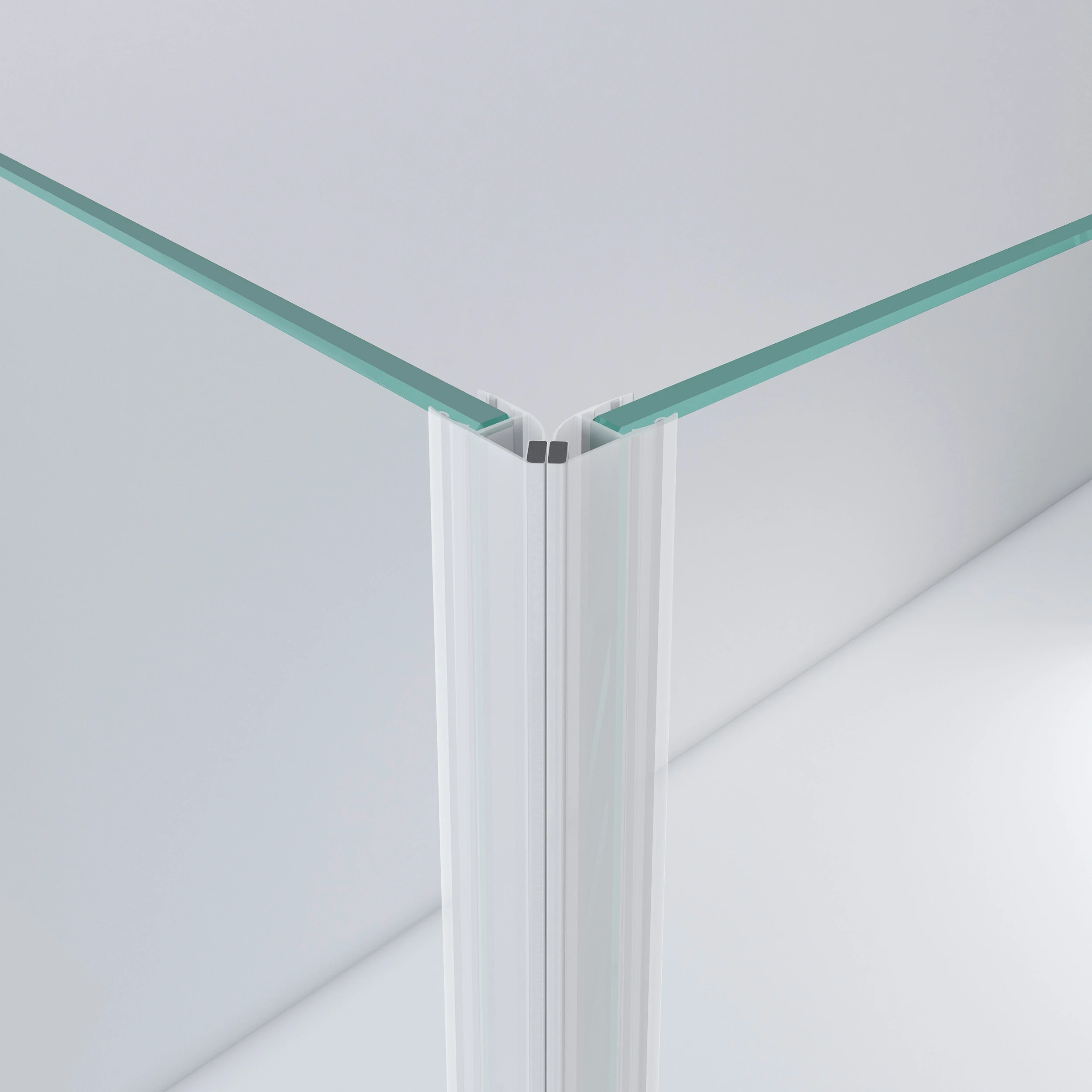 Magnetschließleiste für Glastüren 90° und 180°, 194010090-xx