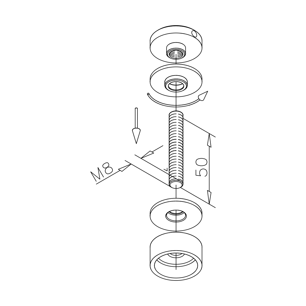Glasbefestigungsadapter, xx0746xxxxx