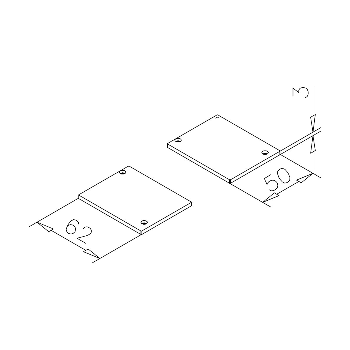 Endkappen (Set) für Schiebetür Sina, Decke/Wand, 461730000xx