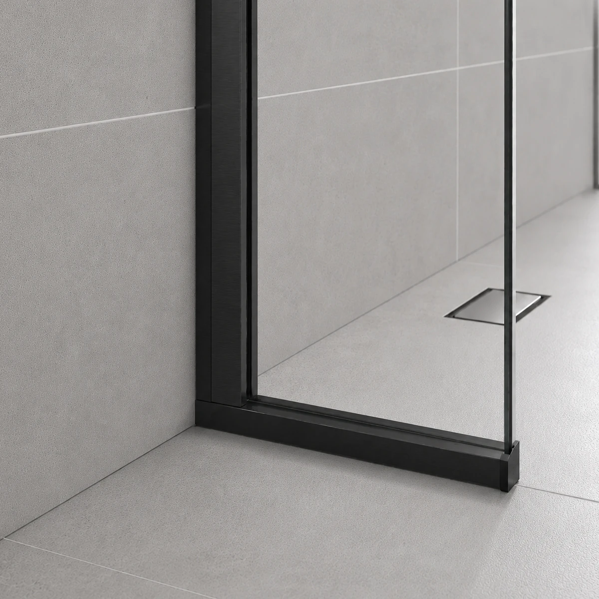 Bodenanschlussprofil für Walk-In-Dusche aus Aluminium, 77493114220-xx